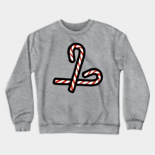 Two Christmas Candy Canes Crewneck Sweatshirt